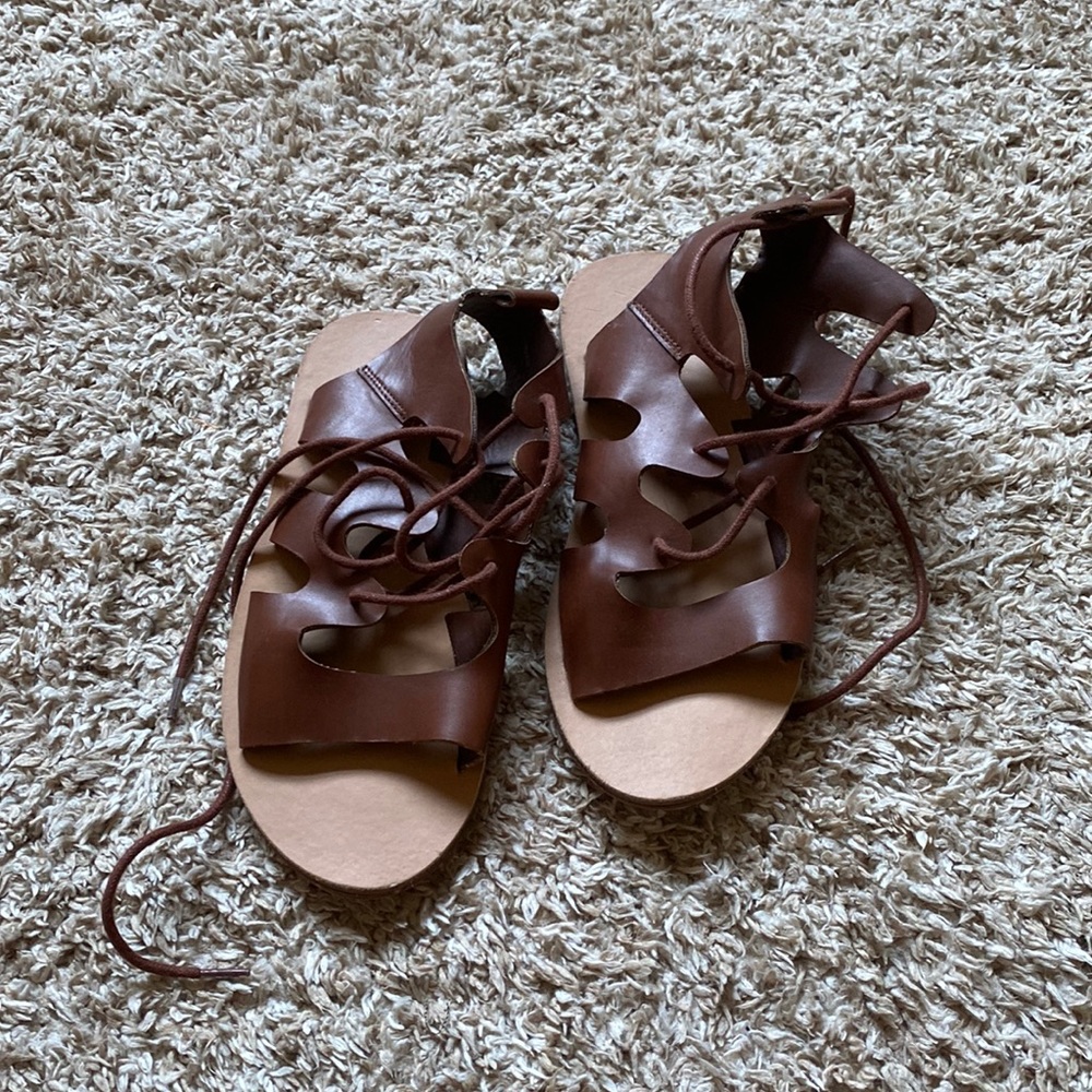 Brown gladiator sandals